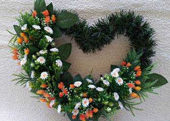 Kompozycja Wianek w kształcie Serca- Ozdoba Dekoracja Ślub Wesele