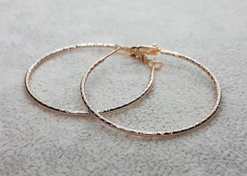 Kolczyki Koła Złote Kolczyki Koła – Klasyczne Gładkie Sztyfty 4 cm