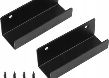 2 konsole typu U - uchwyty ścienne, metalowe, 125 mm