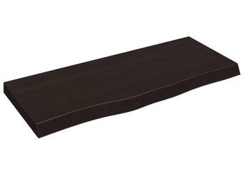 Półka ciemnobrązowa 100x40x(2-6) cm wykończone drewno dębowe WM-363805