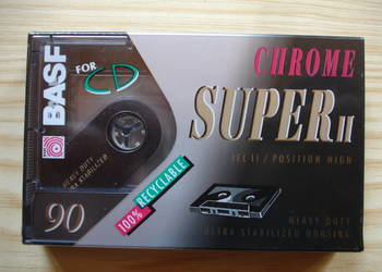 Kaseta magnetofonowa BASF CHROME SUPER II 90 (nowa)