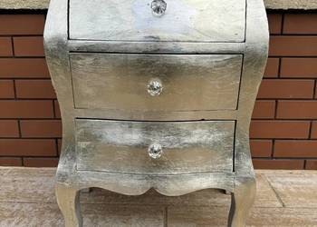 Szafka z szufladami srebrna nocna glamour stolik komoda