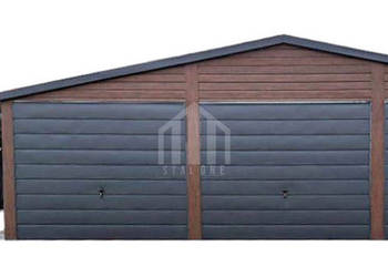 Garaż blaszany 9x4m + wiata 3m - 3x brama - drzwi - rynny SO108