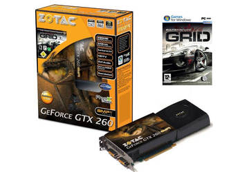 Karta graficzna Zotac GTX260 AMP²! + gra Race Driver GRID na PC + 3DMark