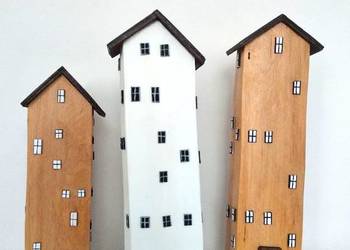 Drewniane domki w rustykalnym stylu.