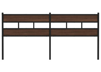 Wezgłowie brązowy dąb 190 cm stal i materiał drewnopochodny WM-4017188