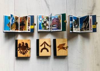 Kolekcje książeczki drewniane Polskie miasta pamiątki Kolekcje książeczki drewniane Polskie miasta pamiątki