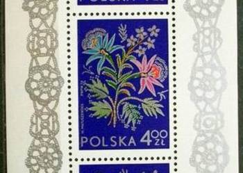 Znaczki polskie rok 1974 Fi blok 92b z błędem B1 Znaczki polskie rok 1974 Fi blok 92b z błędem B1