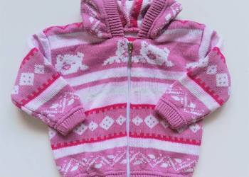 Sweter z kapturem dla dziewczynki Dzianex 80