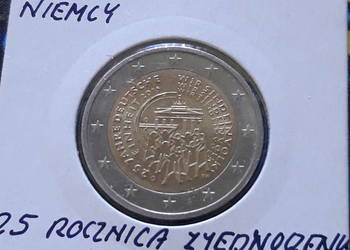 2 Euro Niemcy 25 r.Zjednoczenia Niemiec 2015 r. men.G