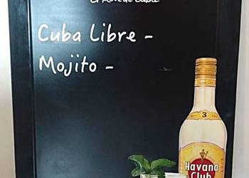 Afisz Szyld metalowy HAVANA CLUB Cennik Tablica ozdobna duża 40 x 60 cm
