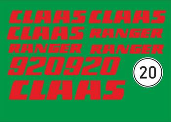 Naklejki claas ranger 920 i inne mocne