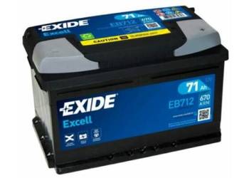 Akumulator 71Ah 670A Exide Excell  PRAWY PLUS