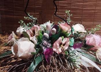 Stroik wielkanocny z zającem