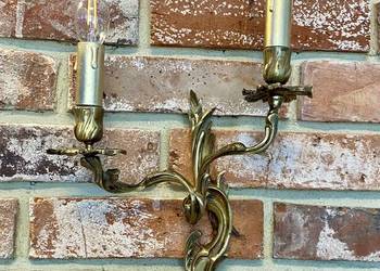 Francuski kinkiet, mosiądz, Antyk