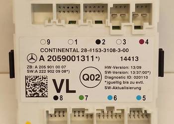 MERCEDES W205 A2059001311 MODUŁ STEROWNIK DRZWI