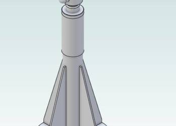 Podnośnik śrubowy  projekt CAD rysunek dokumentacja techniczna model 3D PKM