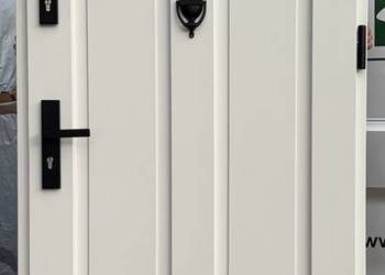 DRZWI ZEWNĘTRZNE drewniane sosnowe 6cm 96x220cm od ręki białe