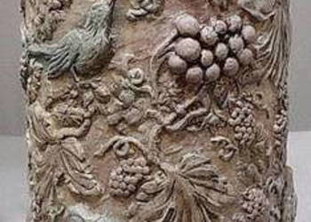 Wazon szklany - Ptaszki w winorośli