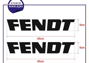 Naklejka FENDT 50x8cm Traktor Wózek Widłowy biały Napis Nalepka 2szt Naklejka FENDT 50x8cm Traktor Wózek Widłowy biały Napis Nalepka 2szt