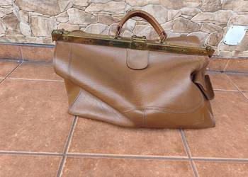 Torba podróżna skórzana VINTAGE! Retro! PRL!