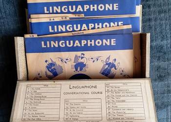 Zabytkowy zestaw płyt Linguaphone – kurs języka włoskiego, vintage