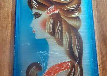 Aluminiowy obraz ścienny z lat 80 tych