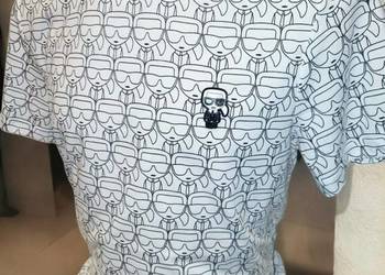 T-shirt męski Karl Lagerfeld - sygnatura, regular fit L nowość