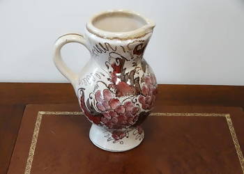 Stylowy ceramiczny dzbanek / wazon vintage – motyw winogron 1L (21,5 cm)
