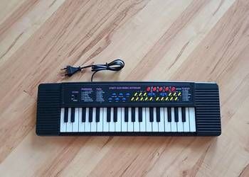 keyboard organy instrument muzyczny dziecięcy 48x14,5 cm  czarny