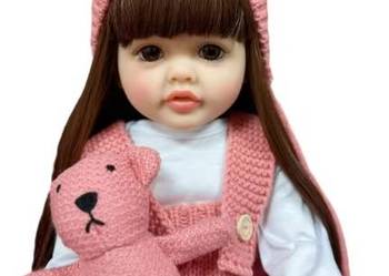 Lalka Reborn 50 cm Bobas - Zestaw Prezentowy + Ubranka Akcesoria i Maskotka