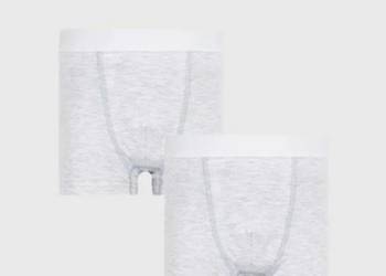2 PACK szarych bokserek Basic 146/152 szary