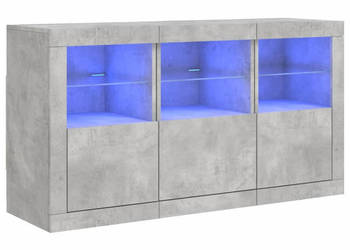 Szafka z oświetleniem LED szarość betonu 123x37x67 cm WM-3209061