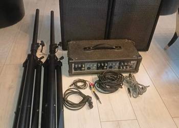 PEAVEY ZESTAW NAGŁOŚNIENIE PASYWNE 100 w kolumny statywy kable  okazja !!!