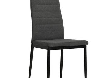 Krzesła stołowe 6 szt. ciemnoszare obite tkaniną WM-275379