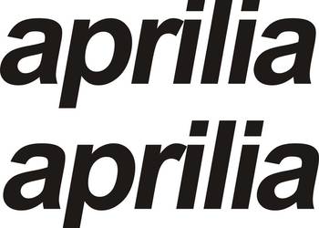 Aprilia 2szt 30x11cm czarne naklejki tuningowe na motocykl