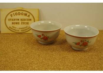 Komplet 2 miseczek porcelanowych w kwiatowy wzór