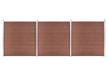 vidaXL Ogrodzenie do ogrodu, WPC, 526 x 186 cm(SKU:3053208)