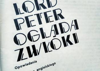 Lord Peter ogląda zwłoki książka Bródno antykwariaty szkolne