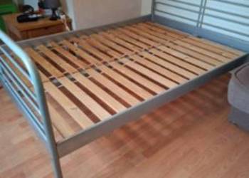 Kultowe łóżko metalowe IKEA LOGGA 140x200cm - kompletne