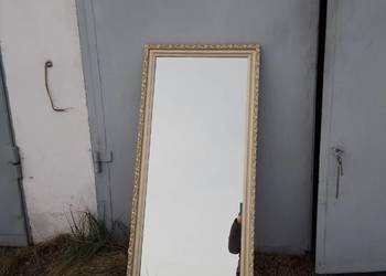 Piękne , duże lustro w złotej ramie z okresu PRL - 130cmx60 cm - bdb !!