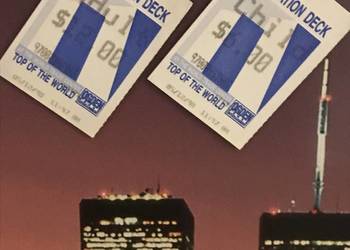 Bilet wstępu na WTC.dwa bilety z 1998 dla kolekcjonera ,oryg