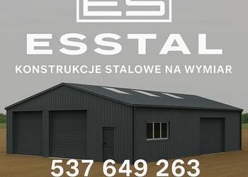 Garaż Blaszany GRAFITOWY + Bramy + Okna + Wysoki Wjazd  Hala – ESSTAL*