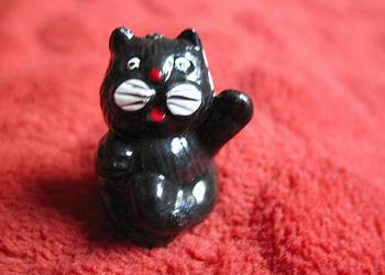 Kot - Bofrost Niemcy 1995 - miniaturka - 2,3 x 1,5 x 1,5 cm Czarny