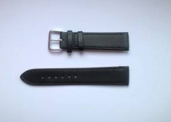 Pasek do zegarka ekoskóra czarny nowy 20mm