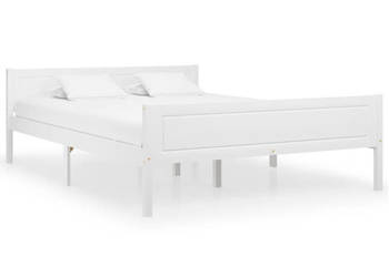 Rama łóżka z litego drewna sosnowego biała 120 x 200 cm WM-322105