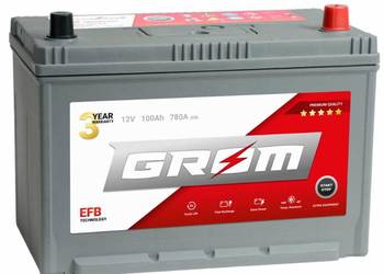 Akumulator 100Ah 780A Grom EFB start&stop Japan P+ L+