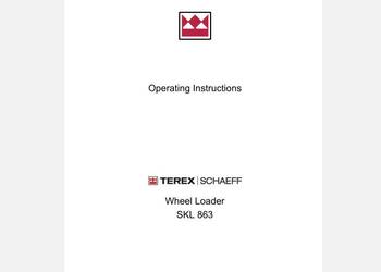 Terex Schaeff SKL 834, SKL861b, SKL863  instrukcja DTR PL