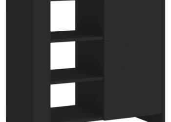 Szafka czarna 735x35x75 cm materiał drewnopochodny WM-848403