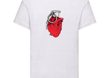 Koszulka t-shirt z nadrukiem rozmiar męski L